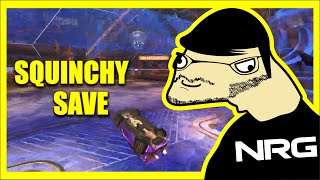 TIP: (Squishy save) No time to go far post + aerial save Keep momentum driving in net (saves boost)