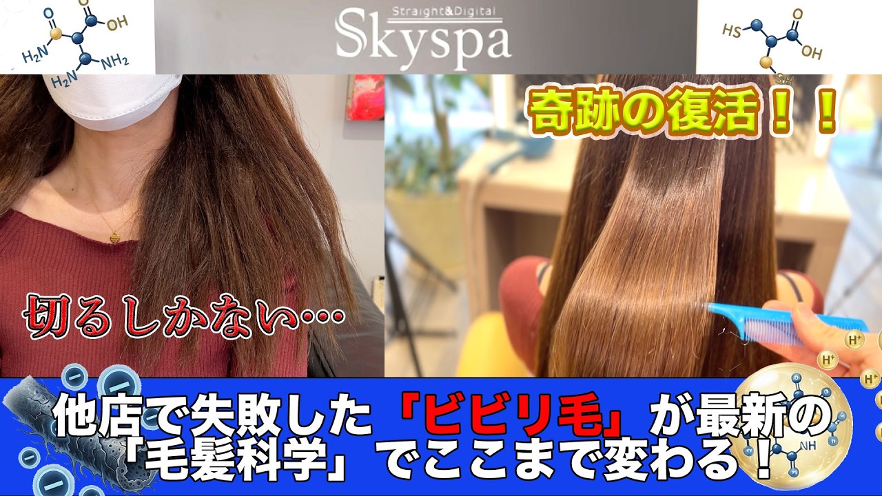 【絶望】他店で断られた「ビビリ毛」を最新技術と毛髪理論の力で復活させてみた