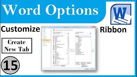 Ms Word 2010 Options Customize Ribbon in Pashto | winword 2010 Options Customize Ribbon in Pashto