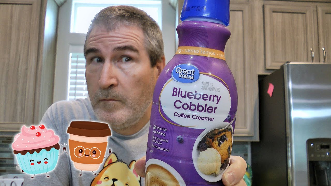 THIS IS A THING?? Great Value BLUEBERRY COBBLER COFFEE CREAMER Review ☕