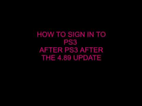 How to Sign in on the PS3 after 4.89 Update (Asking for Device Setup Password).