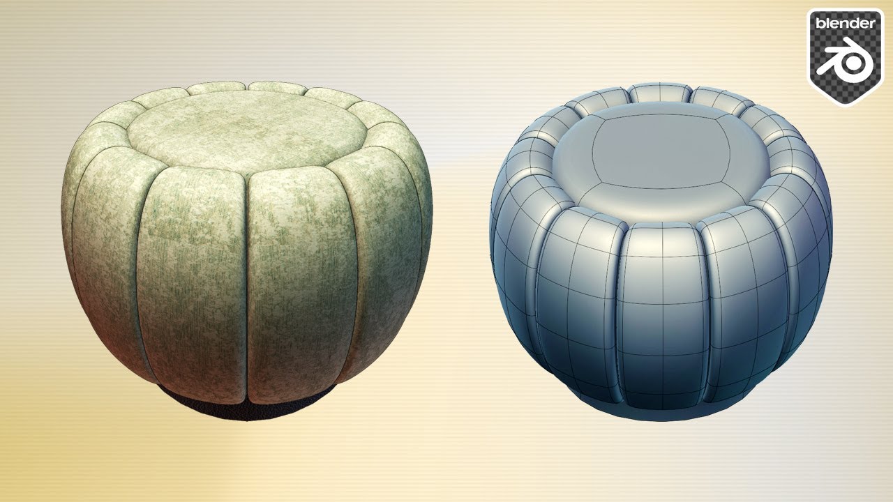 Pumpkin Stool Modeling in Blender 3D - YouTube