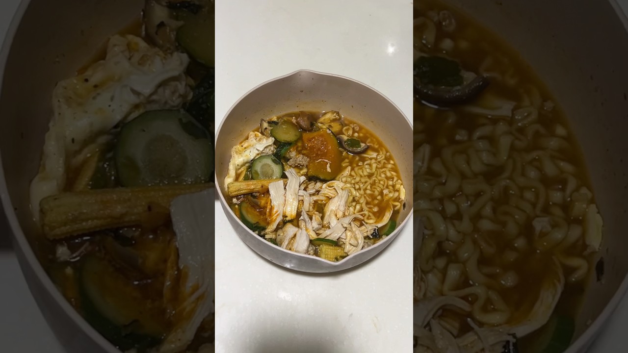 金螃蟹韓式泡麵 ｜ 快速晚餐簡單煮開心吃｜ASMR Cooking diary｜Vent  