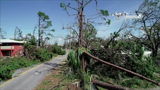 WEB EXTRA: Drone 4 Video Of  Panama City Neighborhood One Day After Hurricane Michael