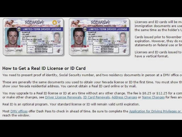 If your Nevada driver's license is expiring, consider a Real ID