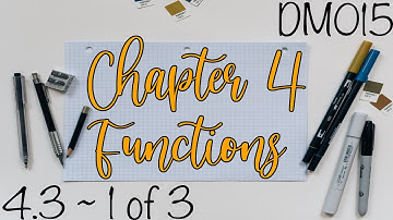 Chapter 4 Functions | 4.3 Composite functions 1/3