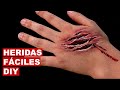 CÓMO HACER HERIDAS FALSAS: ARAÑAZO, MORDISCO, MORETON. FÁCIL. FX MAKEUP DIY