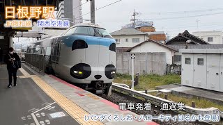 日根野駅（JR阪和線・関西空港線）電車発着・通過集　（ハローキティはるか・パンダくろしおも登場！）【JR西日本】