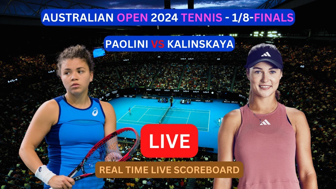 Jasmine Paolini Vs Anna Kalinskaya LIVE Score UPDATE Today Women's 2024