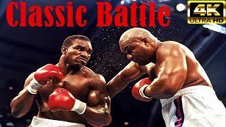 Evander Holyfield vs George Foreman | Classic Battle Boxing Full Fight Highlights | 4K Ultra HD