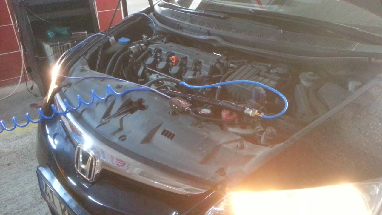 Honda Civic hidrojen makinası ile motor karbon ve lpg