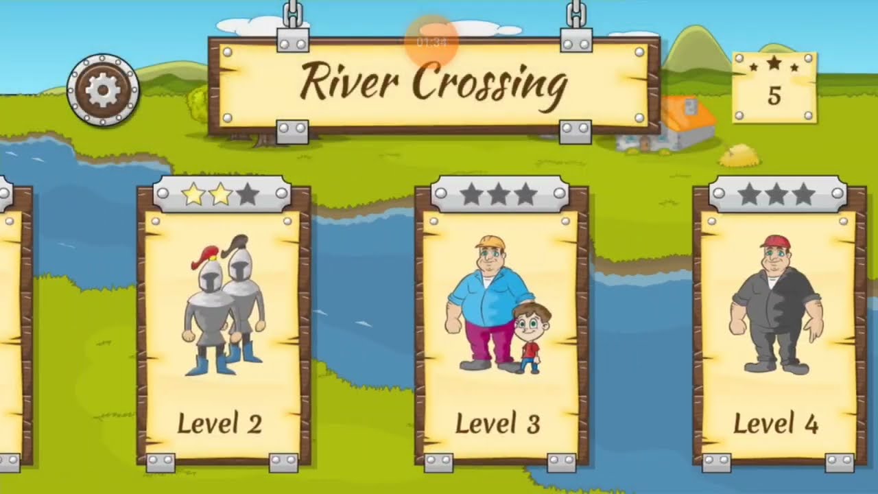 River Crossing IQ Game | 5 levels Solved |Learn With Fun - YouTube