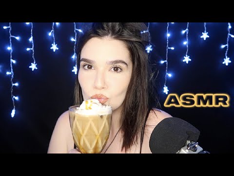 ASMR: CAFÉ GELADO / SONS DE EMBALAGENS, GELO, CHANTILLY - Naiane