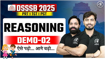 DSSSB 2025 | REASONING : DEMO CLASS-2 for PRT/ TGT/ PGT & NTT by Adhyayan Mantra