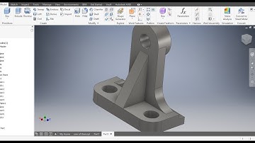 How to draw a Bracket of a pulley assembly using autocad Inventor UNISA CAD161S Tutorial Mechanical