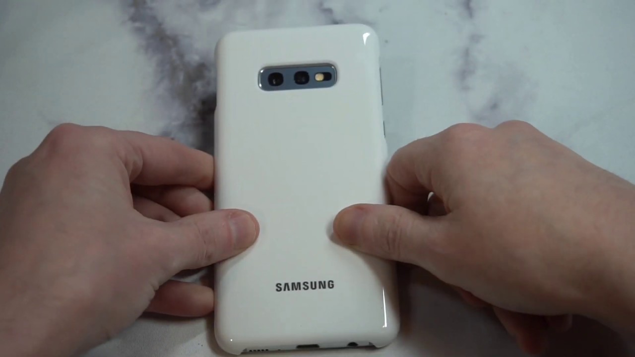 Official Samsung Galaxy S10e LED Back Case, White Unboxing and Review -  YouTube