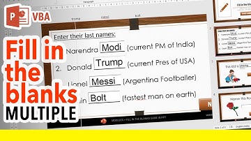 Create Multiple Fill in the Blanks Interactive PowerPoint Presentation [PPT VBA Tutorial]