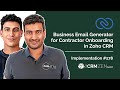 Business Email Generator for Contractor Onboarding in Zoho CRM