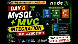 Node.js eCommerce Backend (Bangla) | Day 6: MySQL + MVC Integration (Real Backend Start)