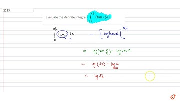 Evaluate the definite integrals `int_0^(pi/4)(tanx)dx`...