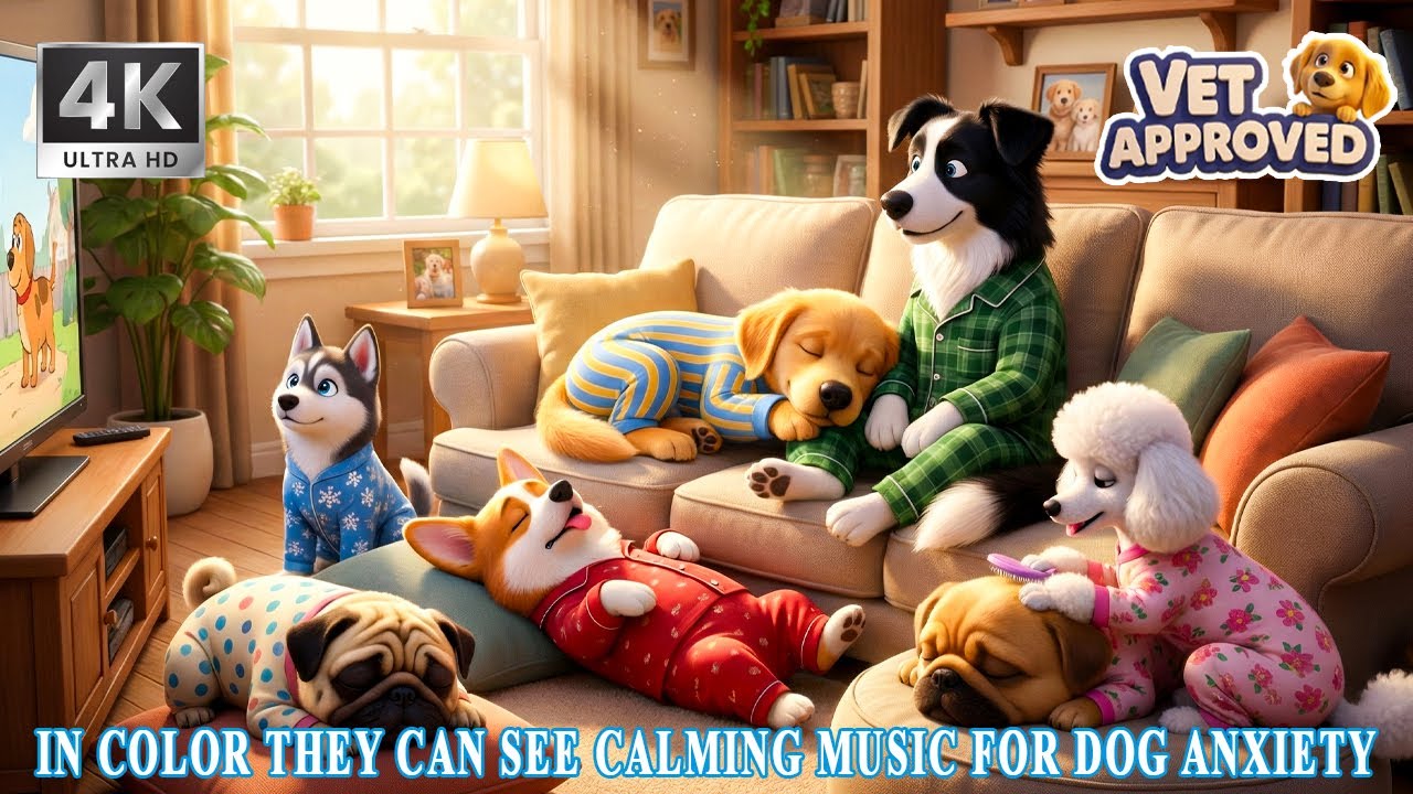 New Cartoon for Dogs 2026 🐶Relaxing Melodies to keep your dog asleep with Pink Noise & Nature Sound💤