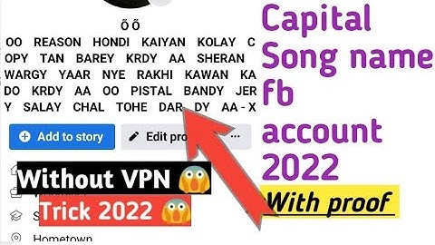 how to make capital song name fb account trick 2022 || without VPN method to make song name I