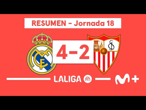 Real Madrid 4-2 Sevilla | LALIGA EA SPORTS (Jornada 18) - Resumen ...