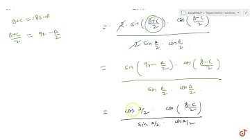 For any triangle ABC, prove that `(b+c)cos(B+C)/2=acos(B-C)/2`...