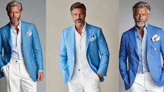 You Won’t Believe These Sky Blue & White Spring/Summer 2026/27  Outfits for Men Over 40!