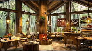 Rainy Cafe at Cozy Coffee Shop Ambience ☕ Smooth Piano Jazz Music for Relaxing, Studying, Sleeping