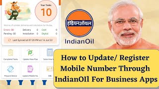 How to update and Register Mobile number through Indian Oil For Business mobile apps. screenshot 2