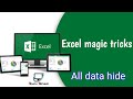 Excel tricks hide all data  magic tricks  teach techno