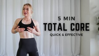 5 Minute Total Core - STRONG CORE At Home with No Equipment | Quick & Effective