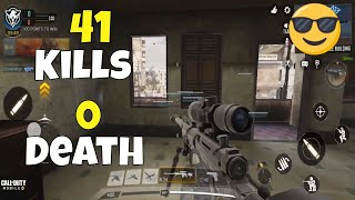 41 Kills Nuclear Medal Crossfire Map in Call Of Duty Mobile Multiplayer Team Deathmatch Gameplay