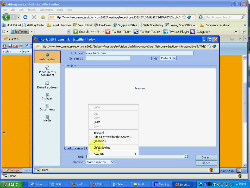 how to edit webpages and template files in cpanel and cpanel templates