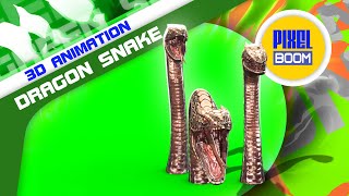 Green Screen Dragon Snake 3D Animation PixelBoom