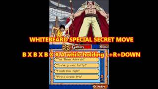 One Piece Luffy , Ace , Whitebeard , Blackbeard Special secret move Gigant Battle NDS screenshot 2