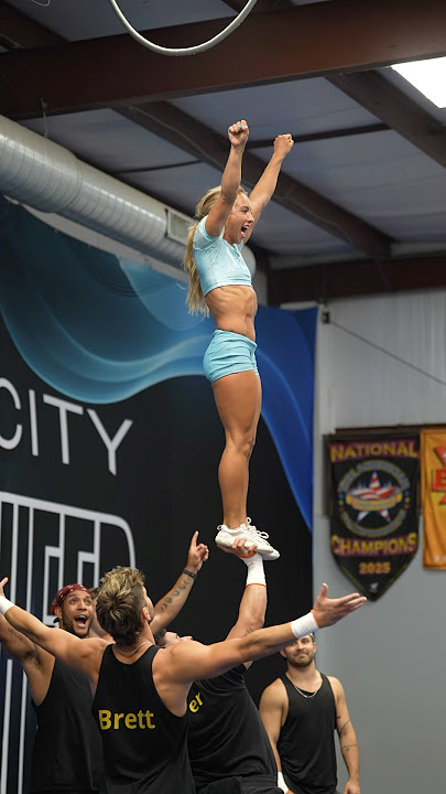 This is a hard skill #cheer #stunts #acro #workout #fitness #cheerleading #gym ​⁠@GabiButler