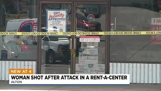 Woman shot after hitting employee with gun inside Alton store, officials say