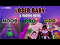 A hazbin hotel  loser baby  noob vs pro vs god fortnite music blocks cover
