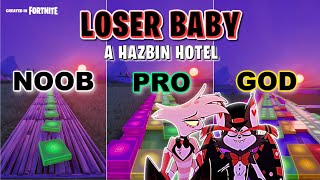[A Hazbin Hotel]  Loser, Baby  Noob vs Pro vs God (Fortnite Music Blocks Cover)
