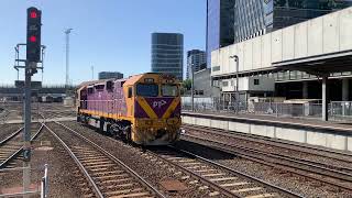 N460 City of Castlemaine Heads to the Siding inside at Southern Cross Station