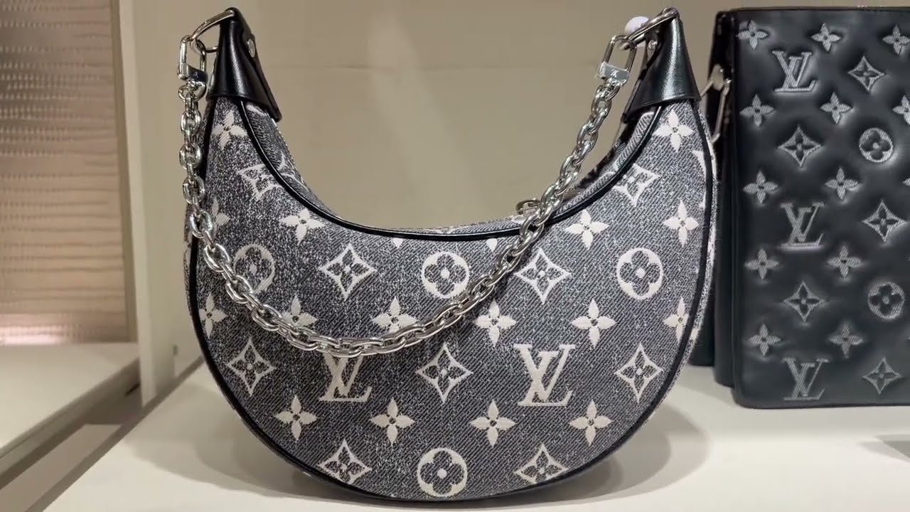 Louis Vuitton Loop Hobo Bag in Denim Jacquard Textile M81166 Light