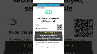 60 Seconds: Build Your Own AI Website—No Plat