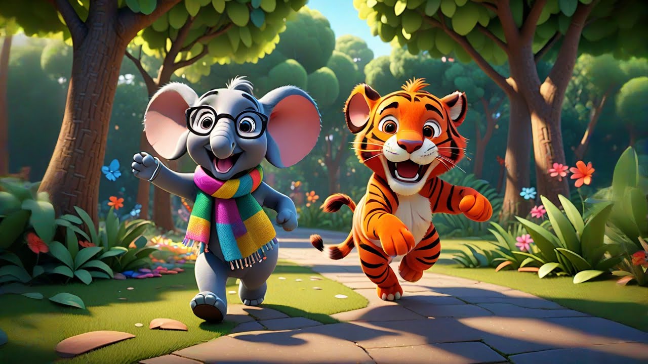 Four Tiny Tigers Spell and Roar | Spelling Song for Kids | Alphabet Rhymes and Baby Animal Songs