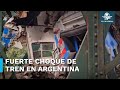 Tren se descarrila y choca contra locomotora en Argentina, reportan 60 heridos