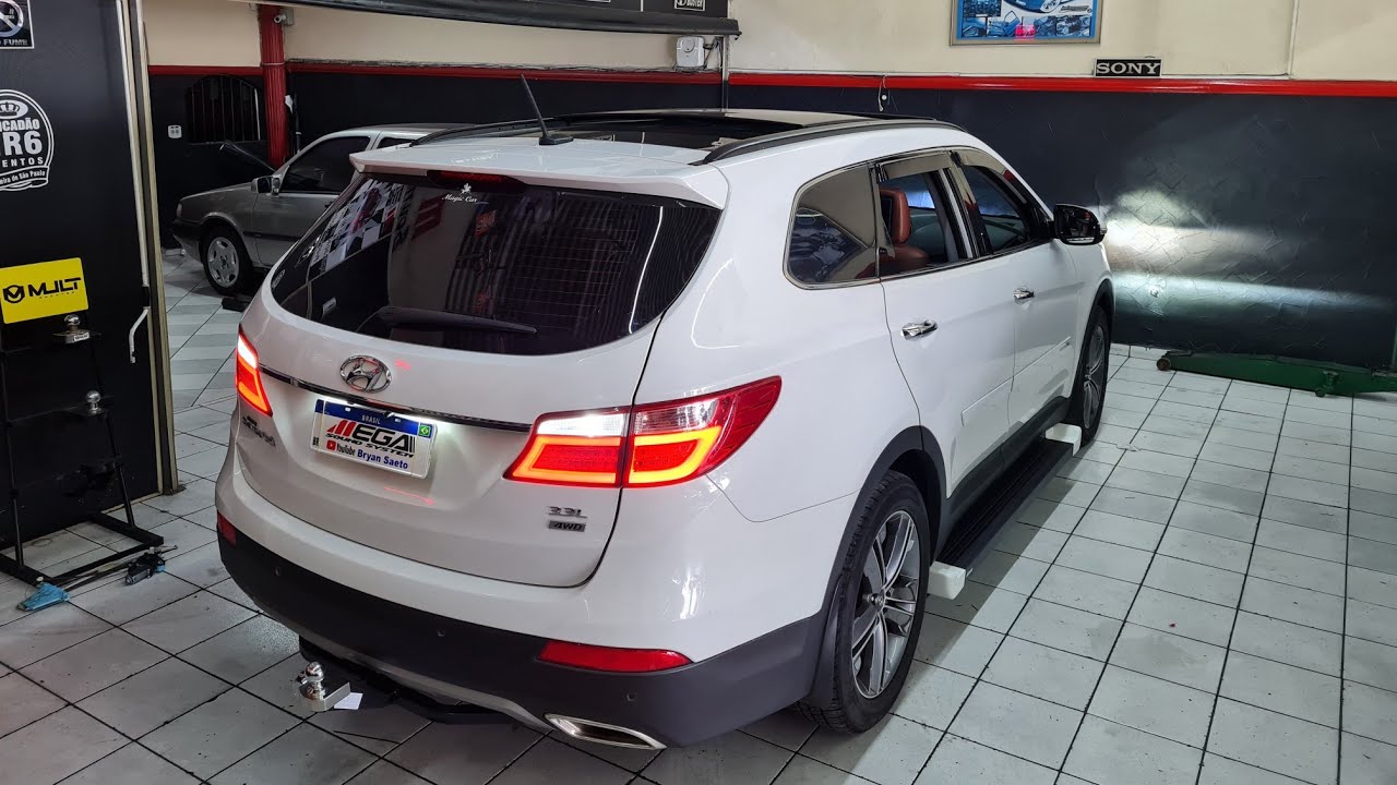 Grand Santa Fé V6 2015 Estribo + Engate + Led Milha/Alto+ Módulo Teto Solar + Seta Sequencial