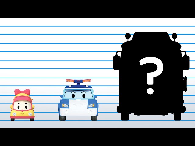 ※ロボカーポリーの確認がめん画面です。 いちばん大きいのはだれ? | 楽しく覚える知育動画 | 子供向けアニメ