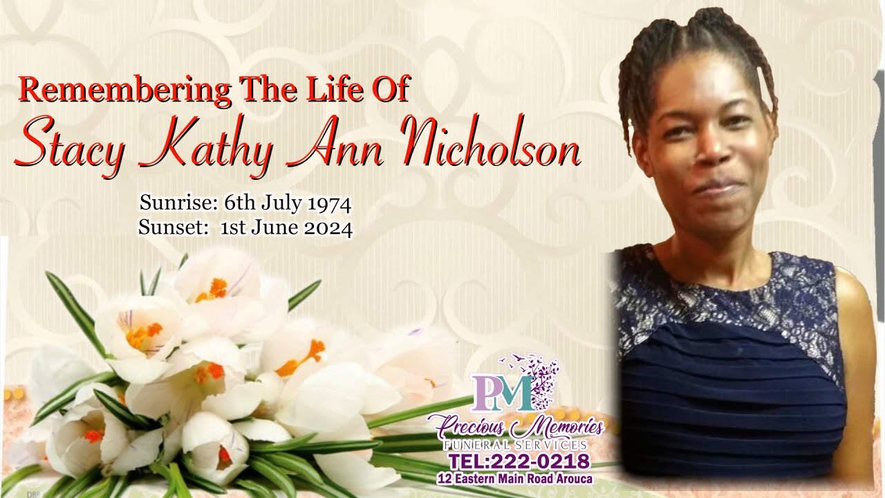 Stacy Kathy Ann Nicholson Funeral Service - YouTube
