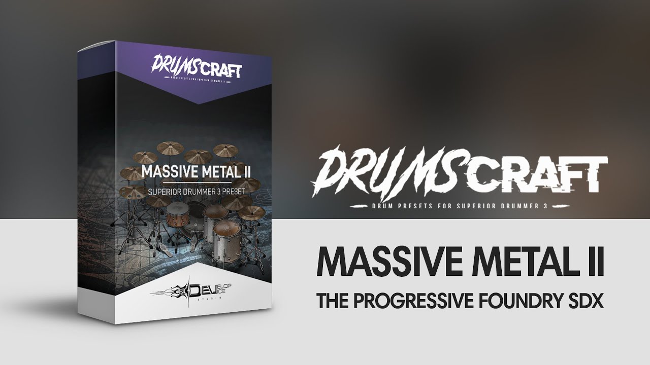 Superior Drummer 3 Preset Bundle for The Progressive Foundry SDX - 18 Presets - Sound Demo Video